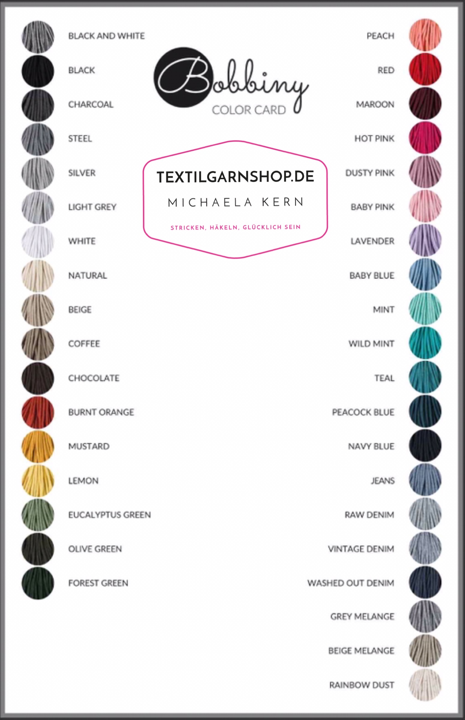 Bobbiny Cords Junior 3mm 100 Meter