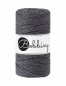 Preview: Bobbiny Macramegarn Durchmesser 3 mm 100 Meter 3fach gedreht Charcoal