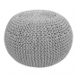 Preview: DIY Strick Kit RibbonXL Pouf Silver Grey