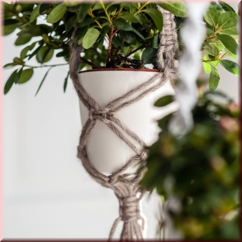 Preview: Makrameanleitung Blumenampel Jute