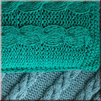 Preview: Strickanleitung Kissen Zopfmuster