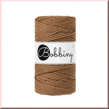 Bobbiny Macramegarn Durchmesser 3 mm 100 Meter 3fach gedreht Caramel