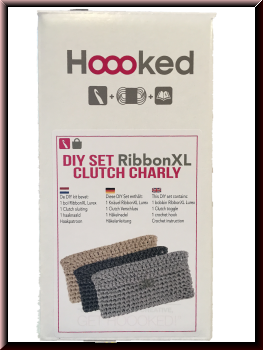 Preview: Hoooked Clutch Charly Schwarz Glitzer
