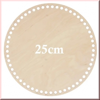 Korbboden aus Holz Durchmesser 25 cm