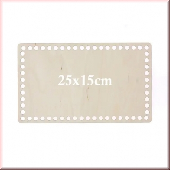 Korbboden aus Holz 25 x 15 cm