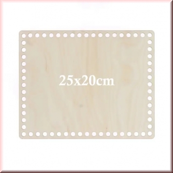 Korbboden aus Holz 25 x 20 cm