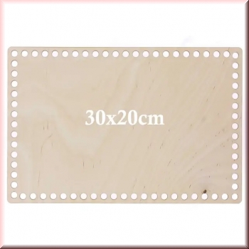 Korbboden aus Holz 30 x 20 cm