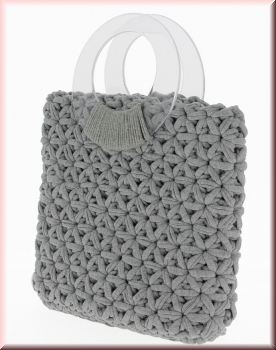 Preview: Hoooked DIY Häkelset Tasche Marbella hellgrau