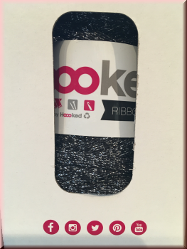 Preview: Hoooked Clutch Charly Schwarz Glitzer