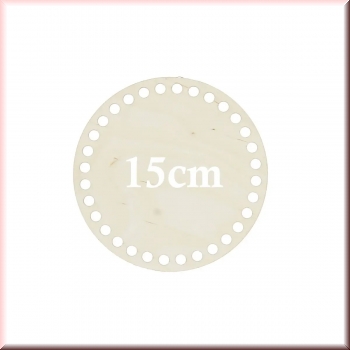 Korbboden aus Holz Durchmesser 15 cm