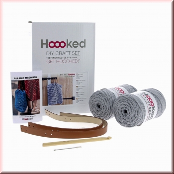 Preview: Hoooked DIY Häkelset Tasche Tiago hellgrau