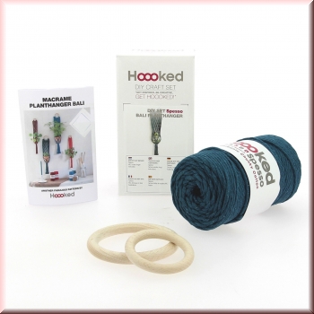 Preview: Hoooked DIY Set Blumenampel Bali Petrol