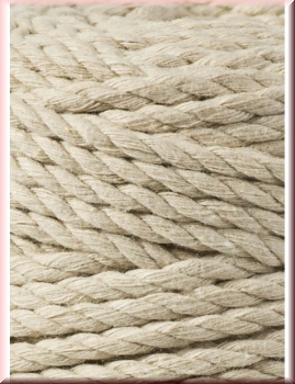 Preview: Bobbiny Macramegarn Durchmesser 5 mm 100 Meter 3 fach gedreht Beige