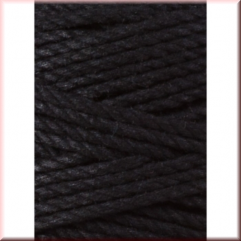 Preview: Bobbiny Macramegarn Durchmesser 3 mm 100 Meter 3fach gedreht Schwarz