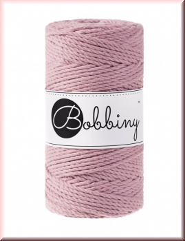 Bobbiny Macramegarn Durchmesser 3 mm 100 Meter 3fach gedreht Dusty Pink