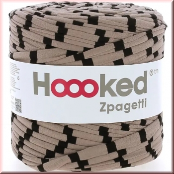 Hoooked Taupe Gestreift XL Sparset Pouf oder Teppich 4 x 120 Meter