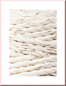 Bobbiny Macramegarn Durchmesser 5 mm 100 Meter 3 fach gedreht Golden Natural