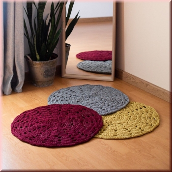 Preview: DIY Häkelset RibbonXL Teppich Stone Grey