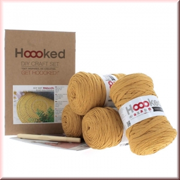 Preview: DIY Häkelset Runder Teppich Volterra Harvest Ocre