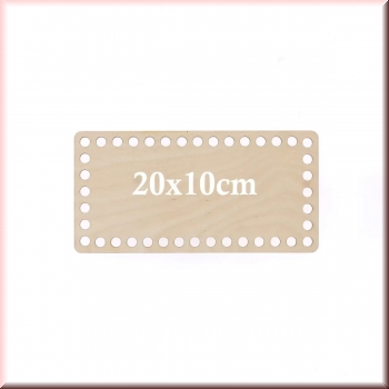 Korbboden aus Holz 20 x 10 cm