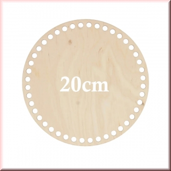 Korbboden aus Holz Durchmesser 20 cm