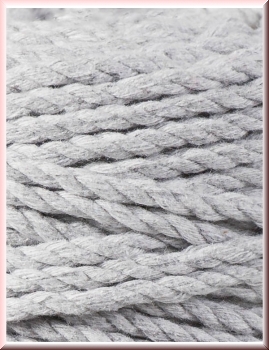 Preview: Bobbiny Macramegarn Durchmesser 5 mm 100 Meter 3 fach gedreht Hellgrau