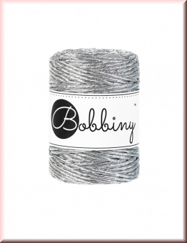 Bobbiny Macramegarn Durchmesser 3 mm 50 Meter Metallic Silver