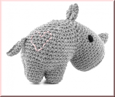 Amigurumi Rhino grau