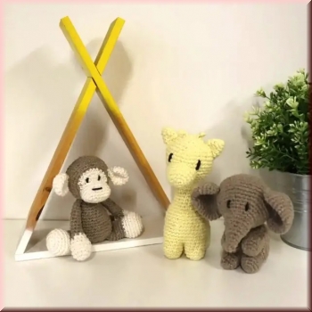 Hoooked Amigurumi Häkelset Jungle Friends