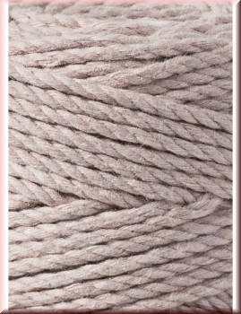 Preview: Bobbiny Macramegarn Durchmesser 3 mm 100 Meter 3fach gedreht Pearl