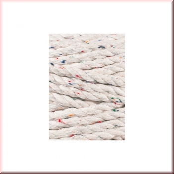 Bobbiny Macramegarn Durchmesser 5 mm 100 Meter 3 fach gedreht Rainbow Dust - Kopie