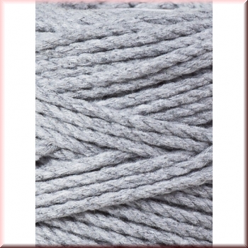 Preview: Bobbiny Macramegarn Durchmesser 3 mm 100 Meter 3fach gedreht Silver