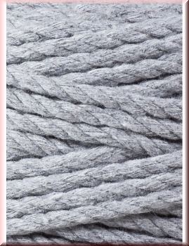 Preview: Bobbiny Macramegarn Durchmesser 5 mm 100 Meter 3 fach gedreht Silver