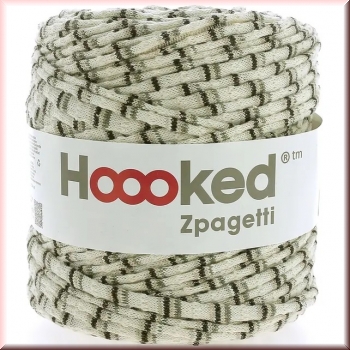 Hoooked Beige  Gestreift XL Sparset Pouf oder Teppich 4 x 120 Meter
