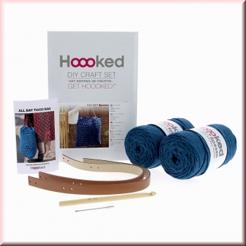 Preview: Hoooked DIY Häkelset Tasche Tiago Petrol