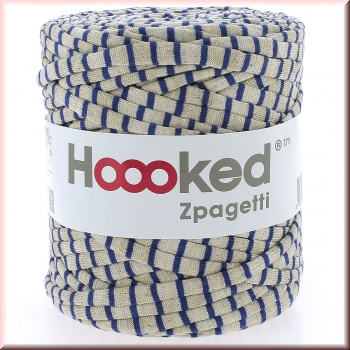 Hoooked Blau Gestreift XL Sparset Pouf oder Teppich 4 x 120 Meter