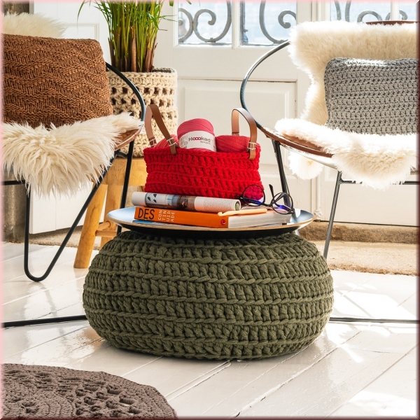 Häkelanleitung Pouf