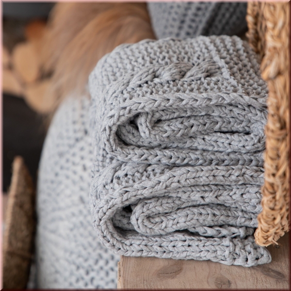 Strickanleitung Decke Zopfmuster