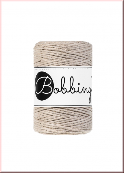 Bobbiny Macramegarn Durchmesser 1,5 mm 100 Meter Beige