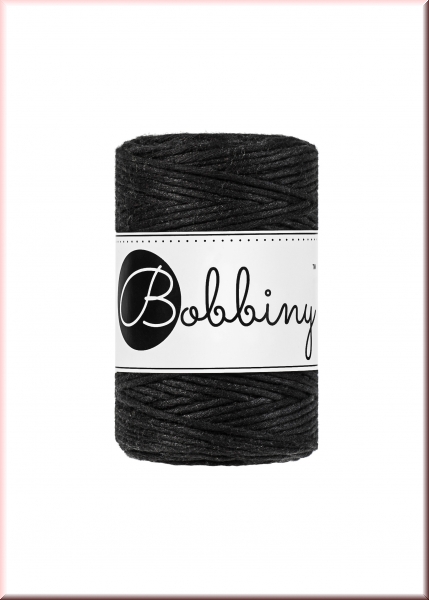Bobbiny Macramegarn Durchmesser 1,5 mm 100 Meter Schwarz