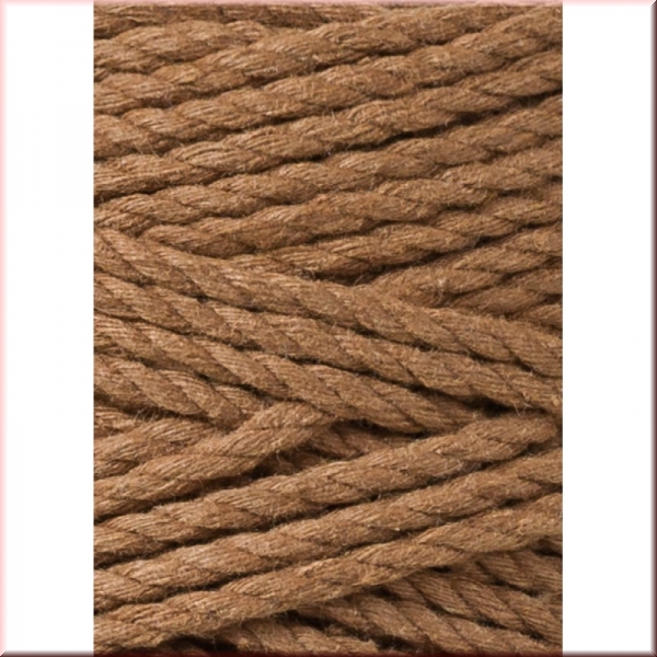 Bobbiny Macramegarn Durchmesser 3 mm 100 Meter 3fach gedreht Caramel