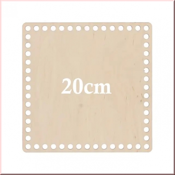 Korbboden aus Holz 20 x 20 cm