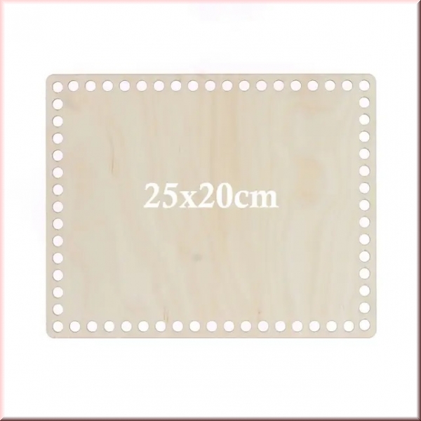 Korbboden aus Holz 25 x 20 cm