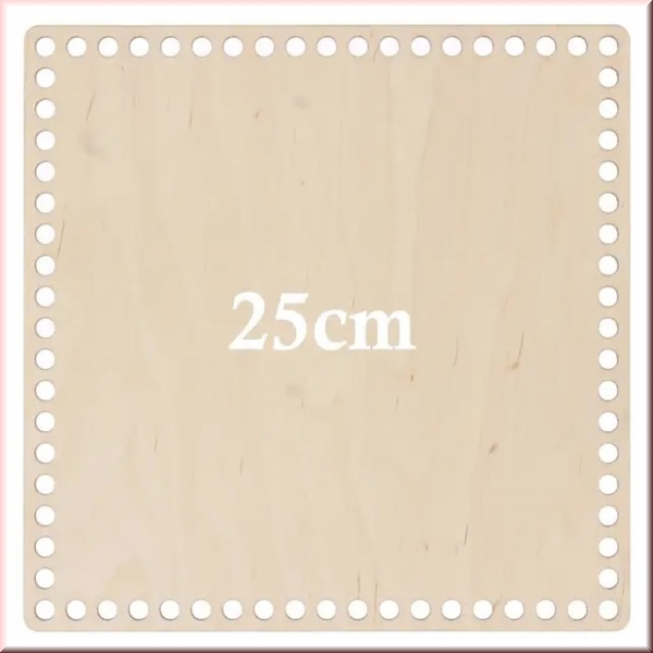 Korbboden aus Holz 25 x 25 cm