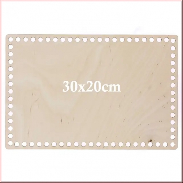 Korbboden aus Holz 30 x 20 cm