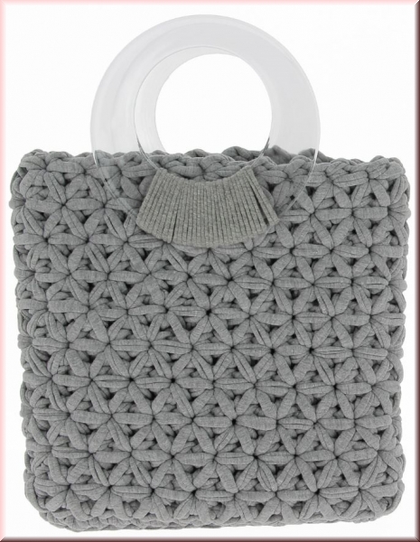 Hoooked DIY Häkelset Tasche Marbella hellgrau