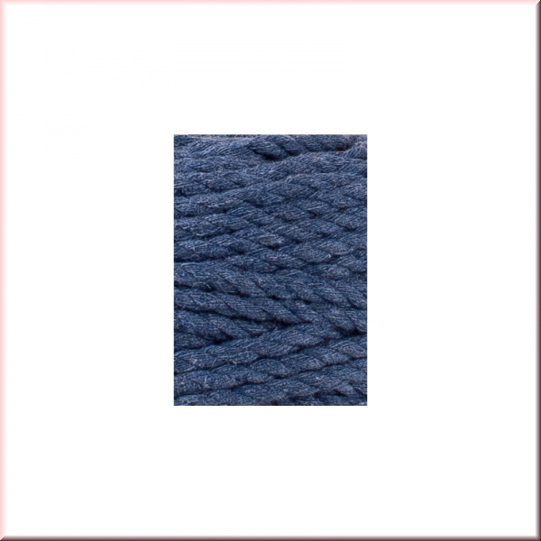 Bobbiny Macramegarn Durchmesser 5 mm 100 Meter 3 fach gedreht Jeans