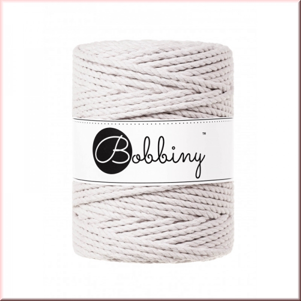 Bobbiny Macramegarn Durchmesser 5 mm 100 Meter 3 fach gedreht Moonlight