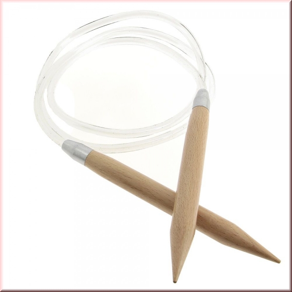 Rundstricknadel Holz 15 mm 130 cm lang