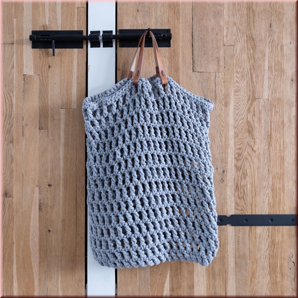 Hoooked DIY Häkelset Tasche Tiago hellgrau